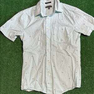 Men's Light Blue Shark Patterned Shirt